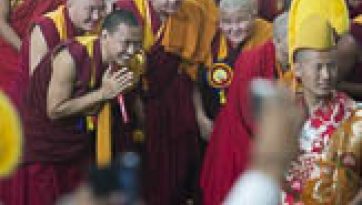 His Holiness the Dalai Lama Arrives at Ganden Jangtse Monastery