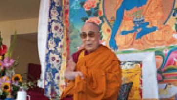 His Holiness the Dalai Lama Gives a Public Talk and Medicine Buddha Permission