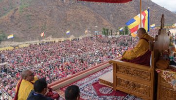 At Thupsung Dhargyeling Monastery an Inaugural Ceremony, Teaching and Avalokiteshvara Permission