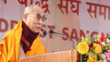 His Holiness the Dalai Lama attends an International Buddhist Sangha Conference